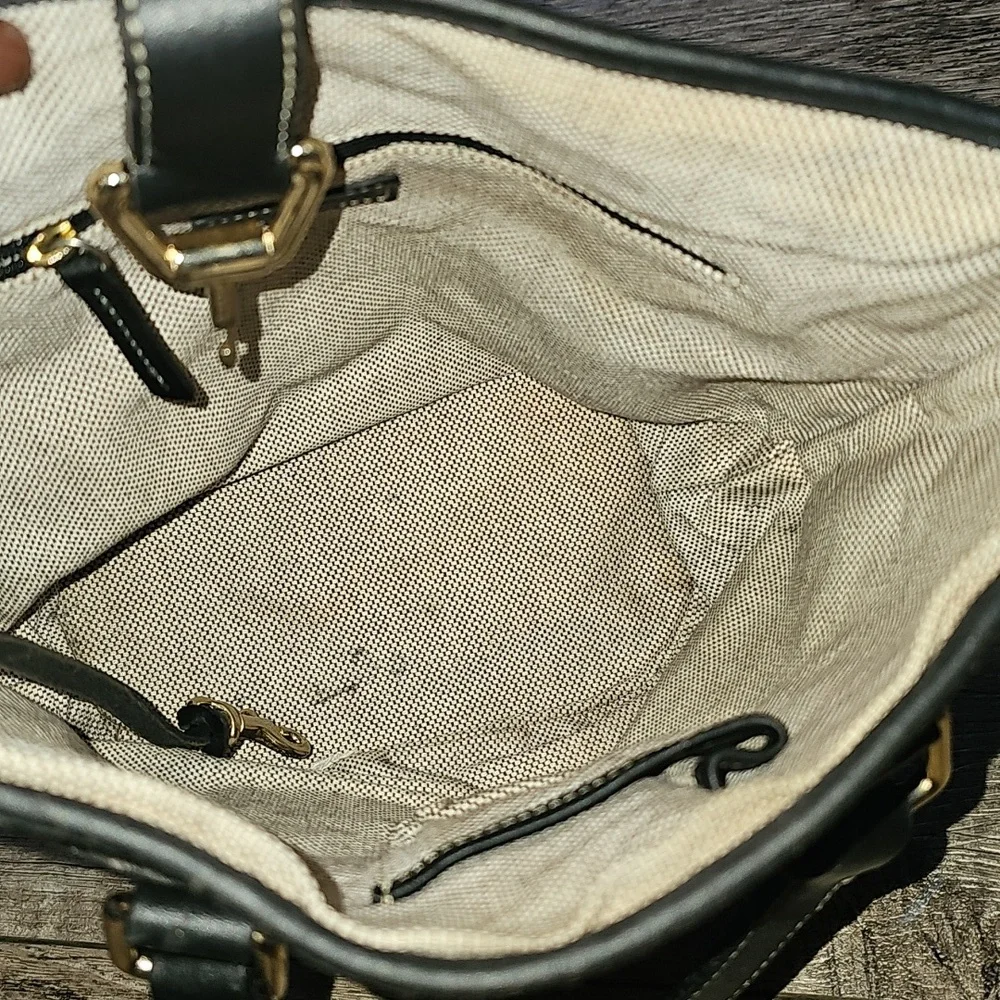 Dooney & Bourke Monogram Black and Gray Shoulder Bag